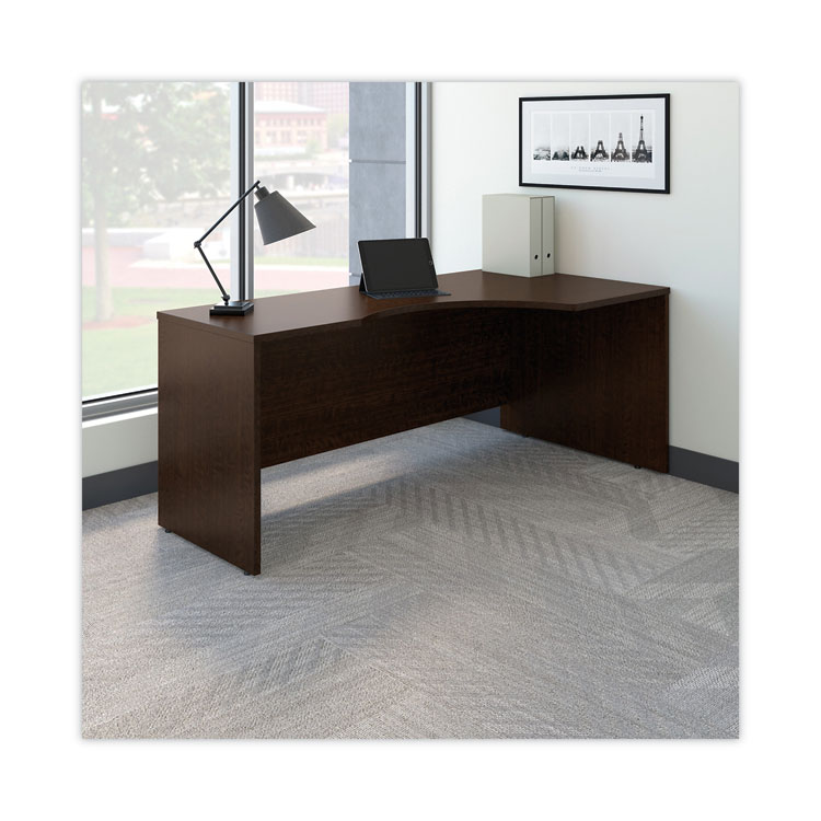 Bush Series C Collection Corner Desk Module, Right, 71.13" x 35.5" x 29.88", Hansen Cherry/Graphite Gray (BSHWC12923)