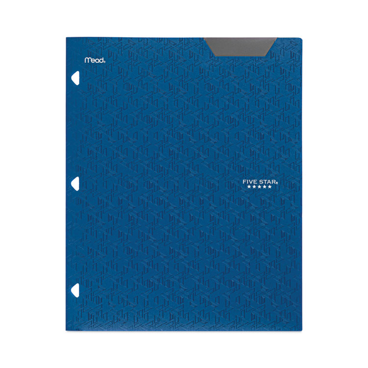 Five Star Two-Pocket Stay-Put Plastic Folder, 11 x 8.5, Assorted, 4/Pack (MEA38049)