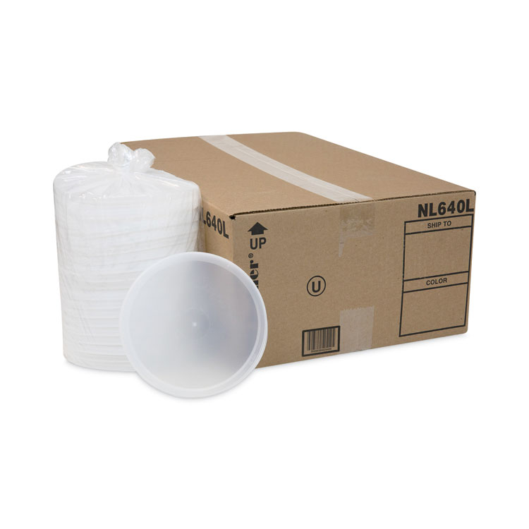 Pactiv Evergreen Newspring DELItainer Microwavable Container Lid, 6.45" Diameter x 0.45" h, Translucent, Plastic, 120/Carton (PCTNL640L)