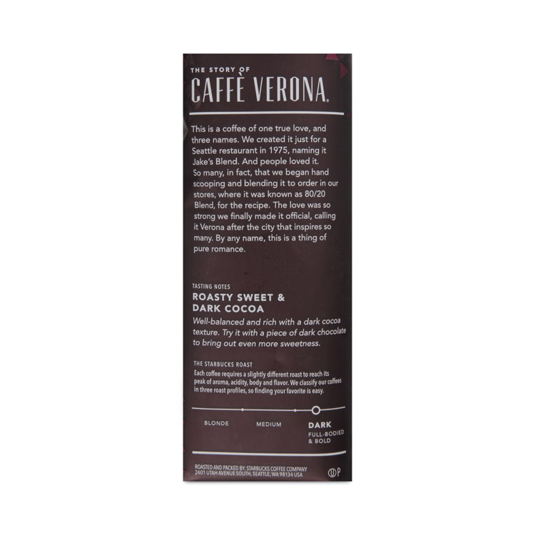 Starbucks Whole Bean Coffee, Caffe Verona, 1 lb Bag (SBK11017871)