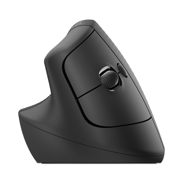 Logitech Lift Vertical Ergonomic Mouse, 2.4 GHz Frequency/32 ft Wireless Range, Left Hand Use, Graphite (LOG910006467)
