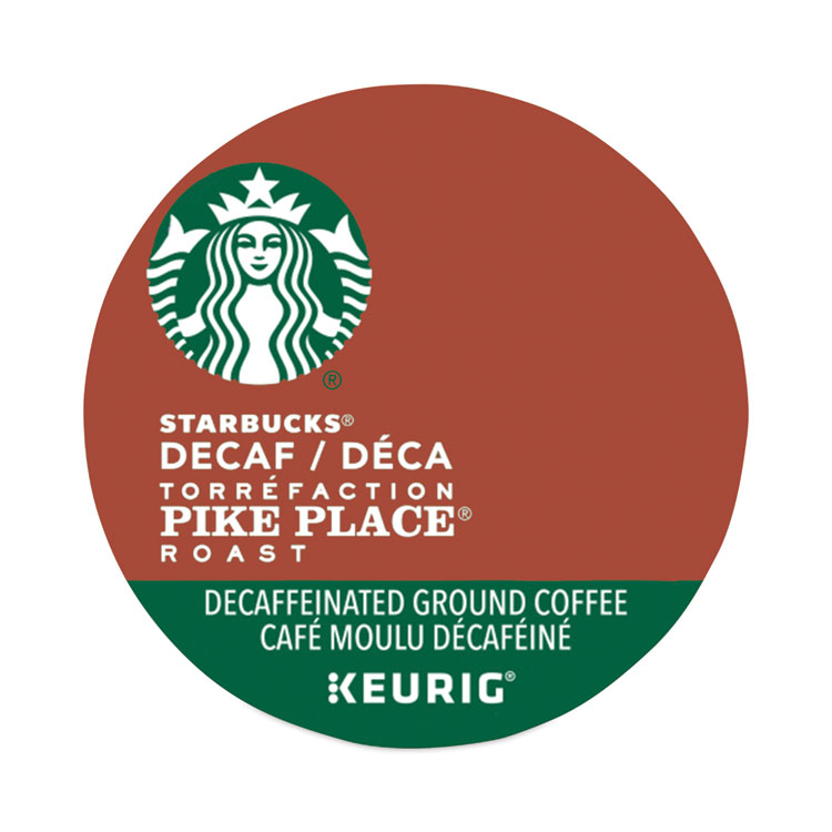 Starbucks Pike Place Decaf Coffee K-Cups Pack, 24/Box (SBK011111161)