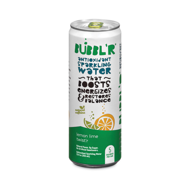 Bubbl'r Antioxidant Sparkling Water, Lemon Lime Twist'r, 12 oz Can, 12 Cans/Carton (BBBWIC60014)
