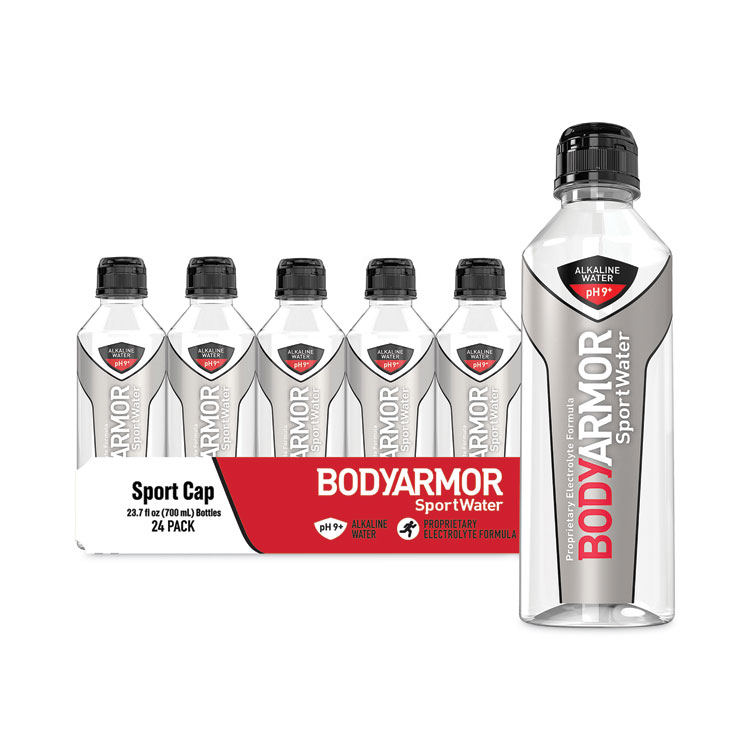 BodyArmor SportWater Alkaline Water, 23.67 oz Bottle, 24/Pack (BDA1007011)