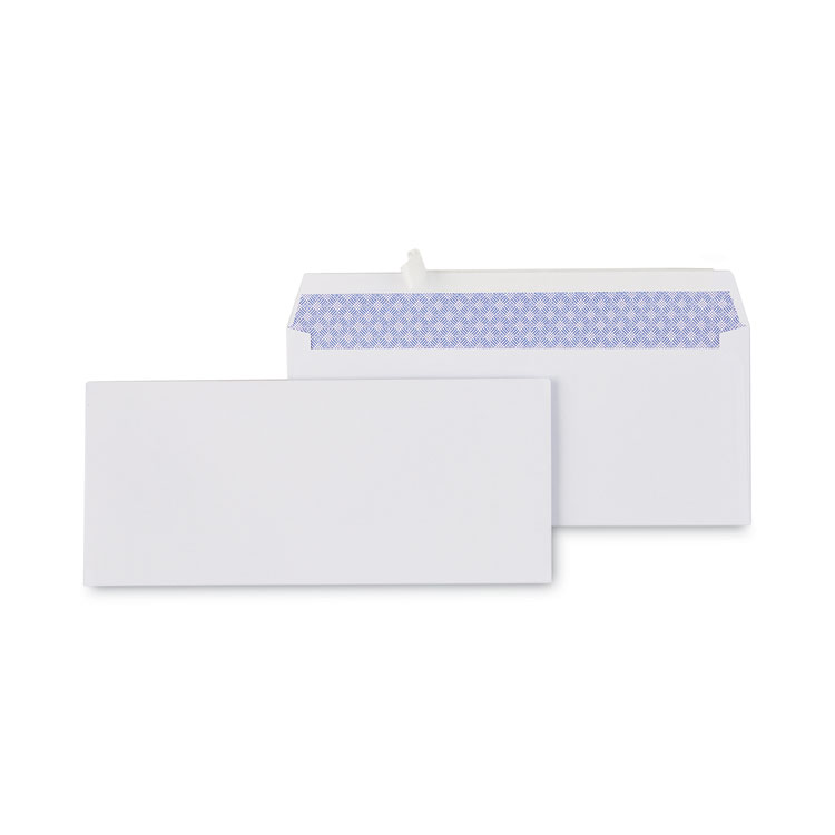 Universal Peel Seal Strip Security Tint Business Envelope, #10, Square Flap, Self-Adhesive Closure, 4.25 x 9.63, White, 500/Box (UNV36105)