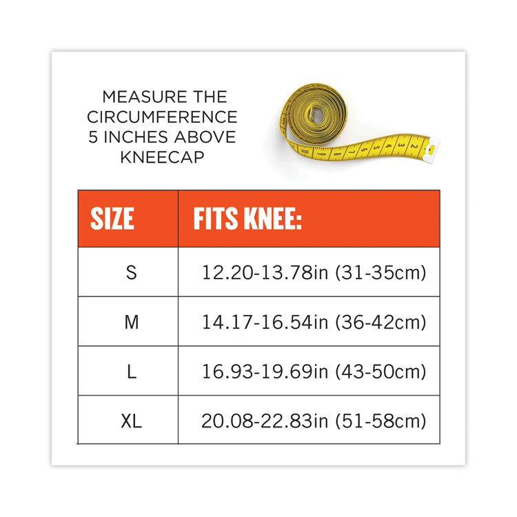 ergodyne ProFlex 601 Knee Compression Sleeve, Small, Black (EGO16552)