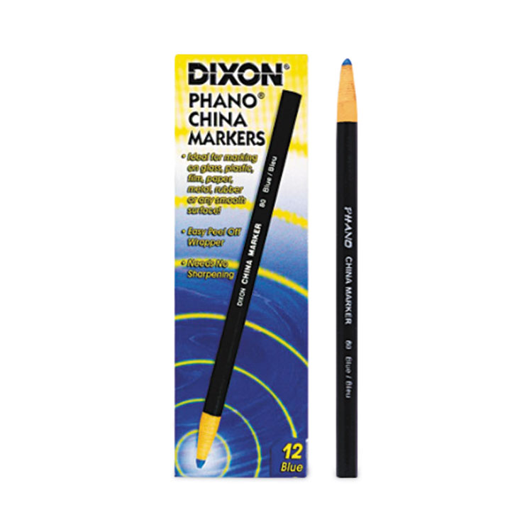 Dixon China Marker, Blue, Dozen (DIX00080)
