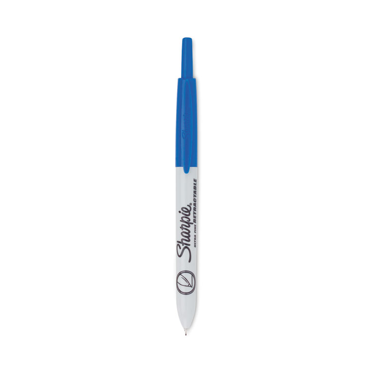 Sharpie Retractable Permanent Marker, Extra-Fine Needle Tip, Blue (SAN1735792)