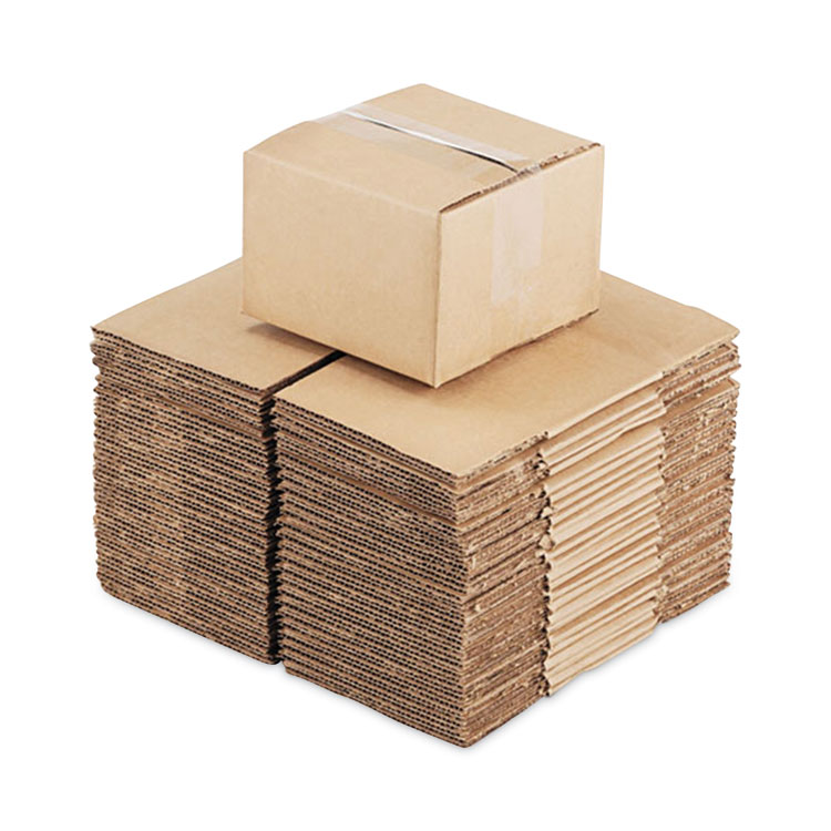 Universal Fixed-Depth Brown Corrugated Shipping Boxes, Regular Slotted Container (RSC), Large, 12" x 12" x 7", Brown Kraft, 25/Bundle (UNV12127)