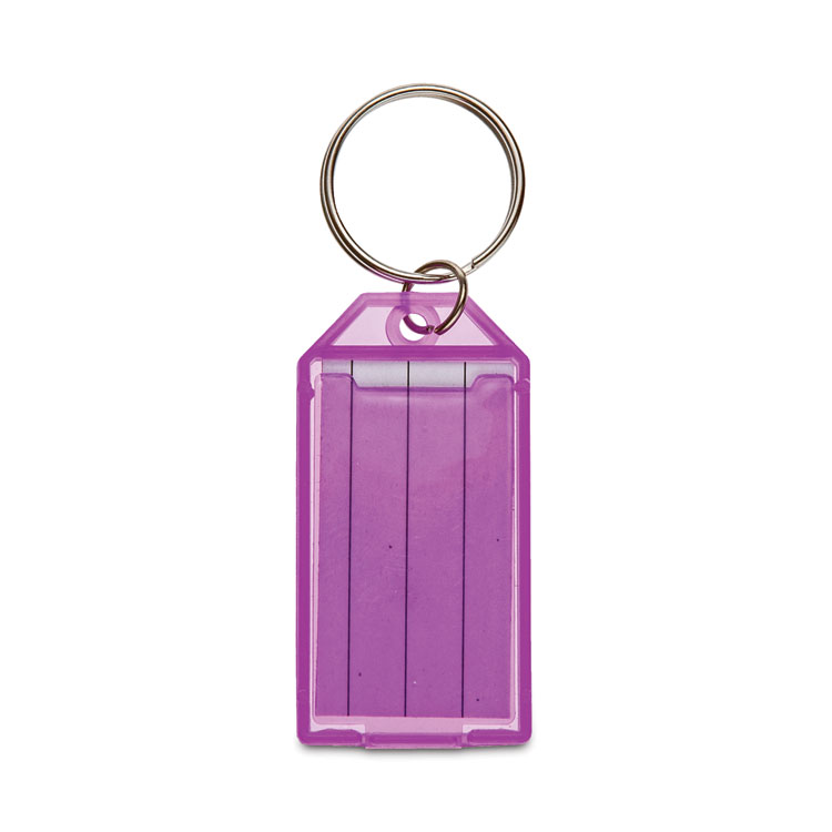 CONTROLTEK Key Tags, Metal/Plastic, Green/Orange/Purple/Yellow, 4/Pack (CNK500135)