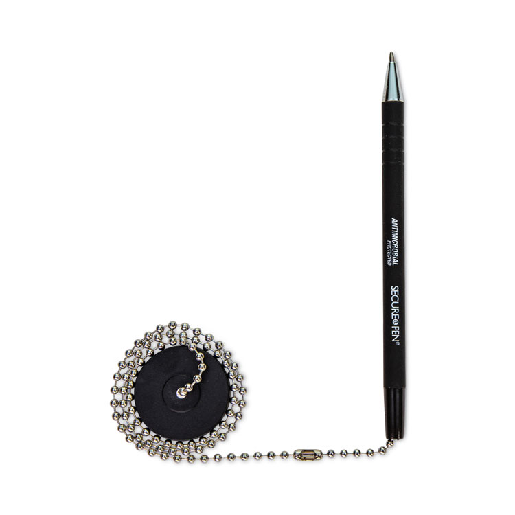 CONTROLTEK Antimicrobial Ballpoint Counter Pen, Medium 1 mm, Black Ink, Black Barrel (CNK555564)