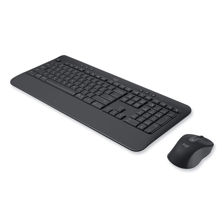 Logitech Signature MK650 Wireless Keyboard and Mouse Combo for Business, 2.4 GHz Frequency/32 ft Wireless Range, Graphite (LOG920010909)