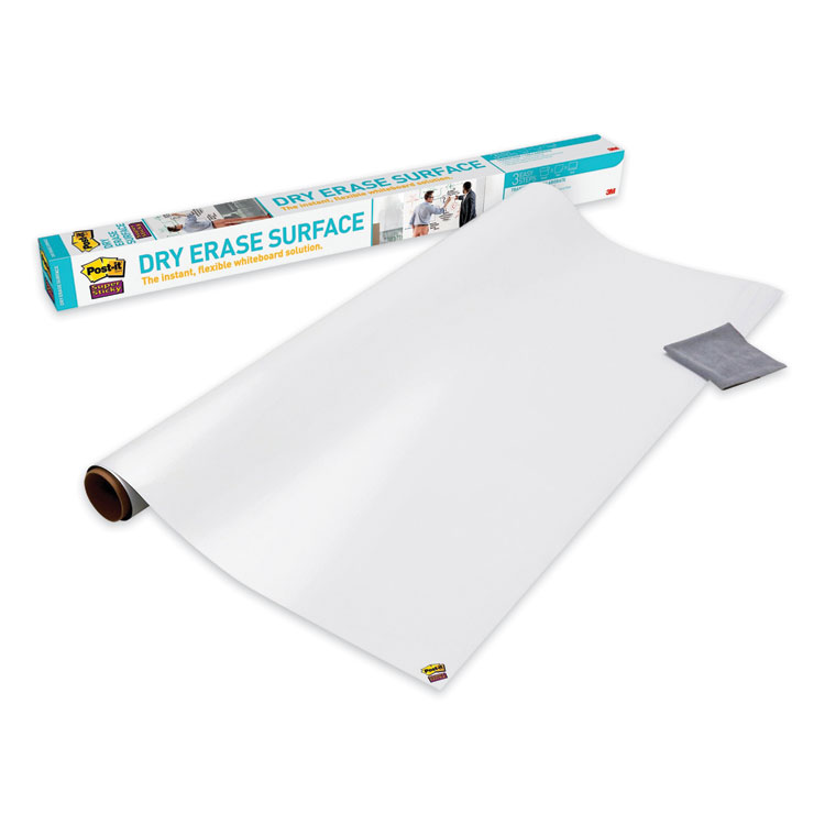 Post-it Dry Erase Surface, Laminate Film, 72" x 7 mil x 48", White (MMMDEF6X4)