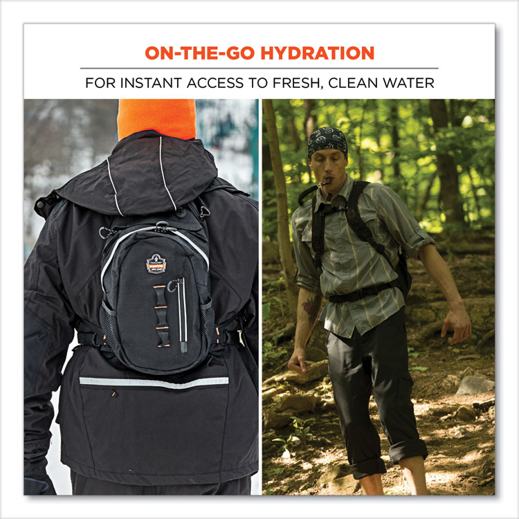 ergodyne Chill-Its 5157 Cargo Hydration Pack with Storage, 3 L, Black (EGO13163)