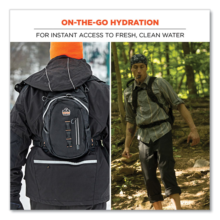 ergodyne Chill-Its 5157 Cargo Hydration Pack with Storage, 3 L, Hi-Vis Lime (EGO13164)