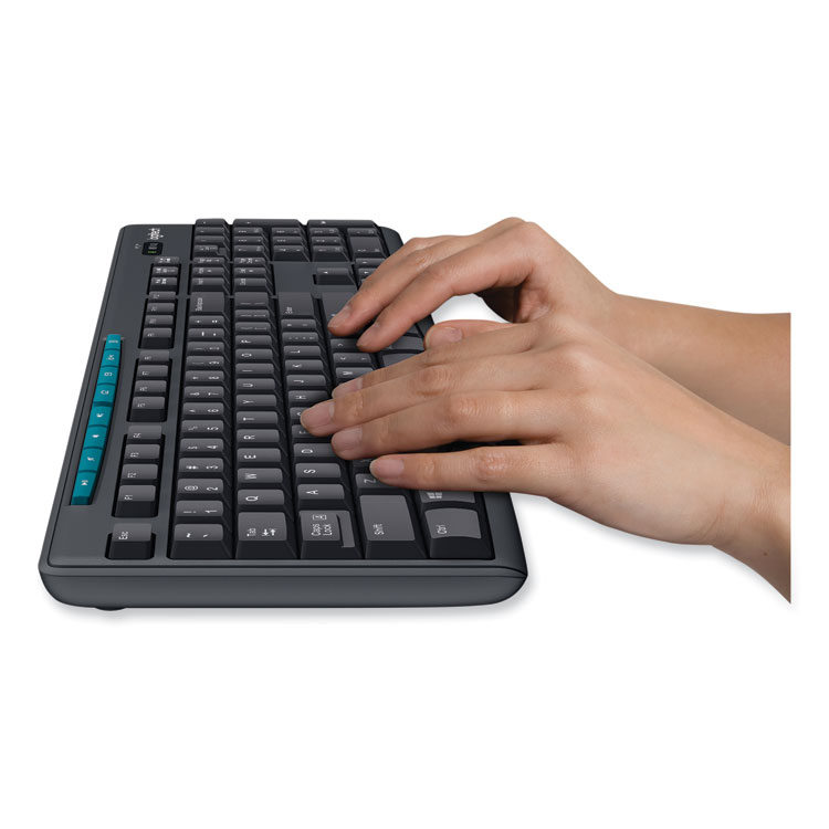 Logitech K270 Wireless Keyboard, USB Unifying Receiver, Black (LOG920003051)