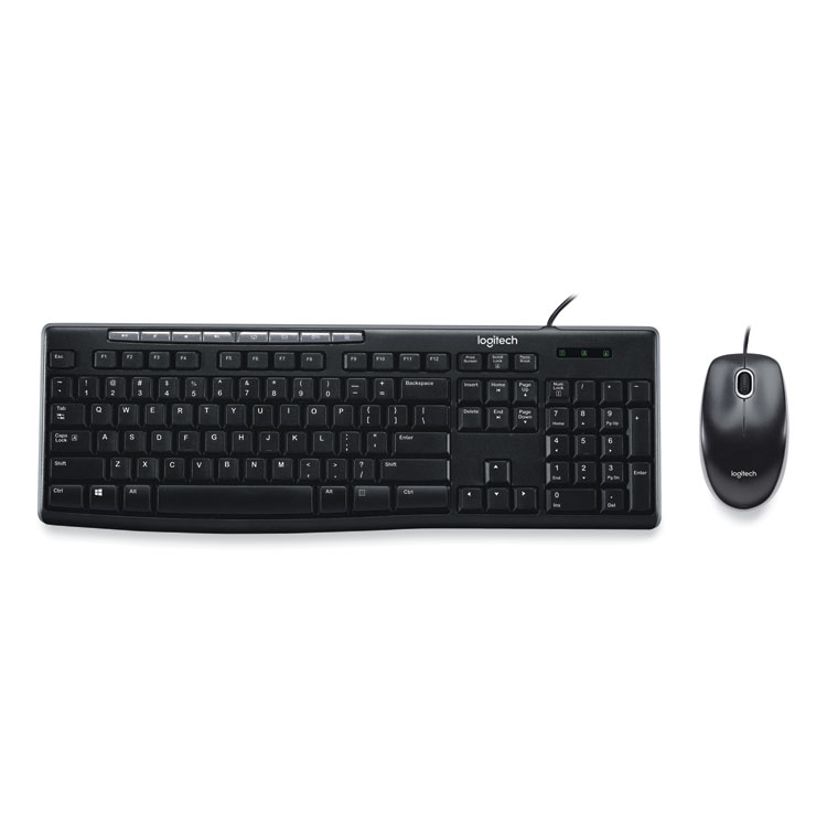 Logitech Wired Media Combo MK200, USB 2.0, Black (LOG920002714)