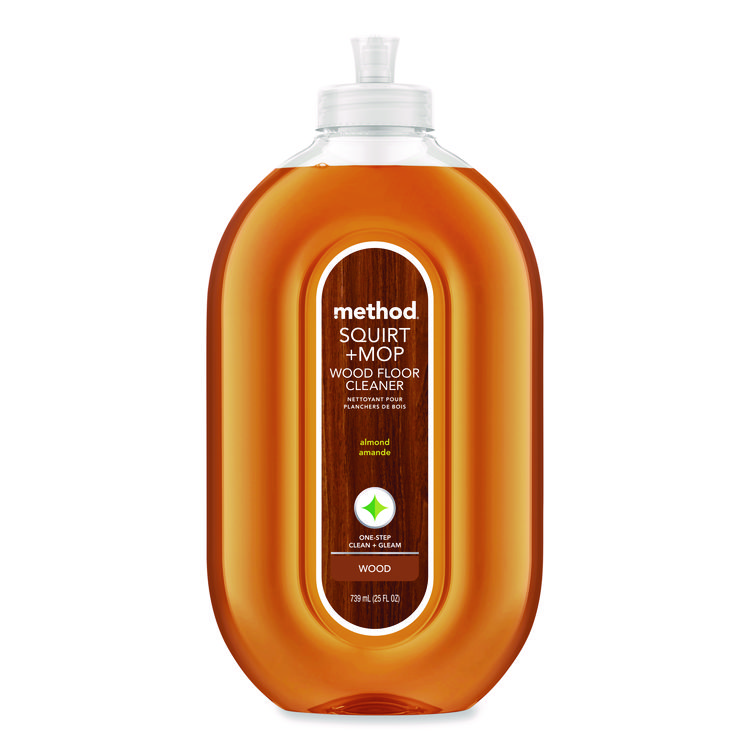 Method Squirt + Mop Wood Floor Cleaner, Almond Scent, 25 oz Squirt Bottle, 6/Carton (MTH00562CT)