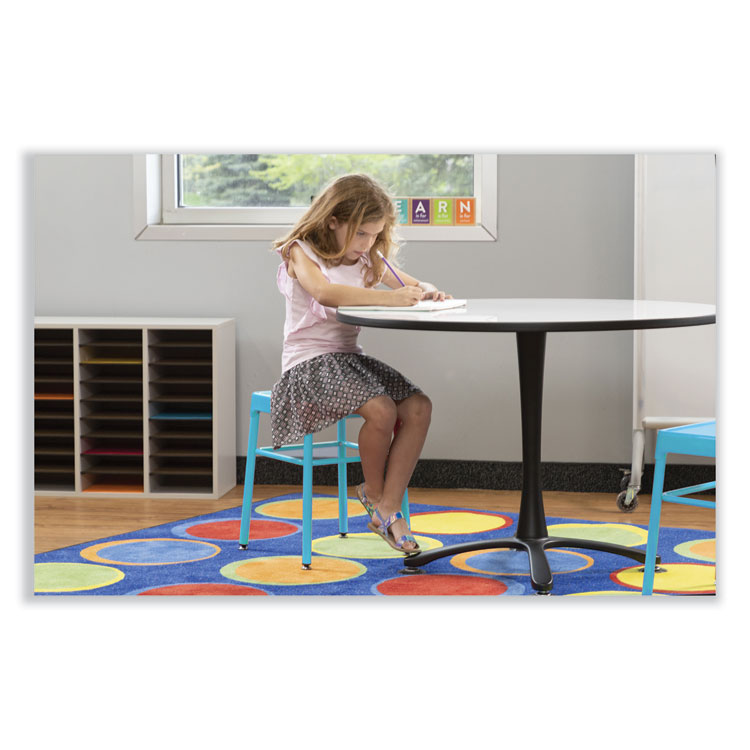 Safco Steel GuestBistro Stool, Backless, Supports Up to 250 lb, 18" Seat Height, Baby Blue Seat, Baby Blue Base (SAF6604BU)