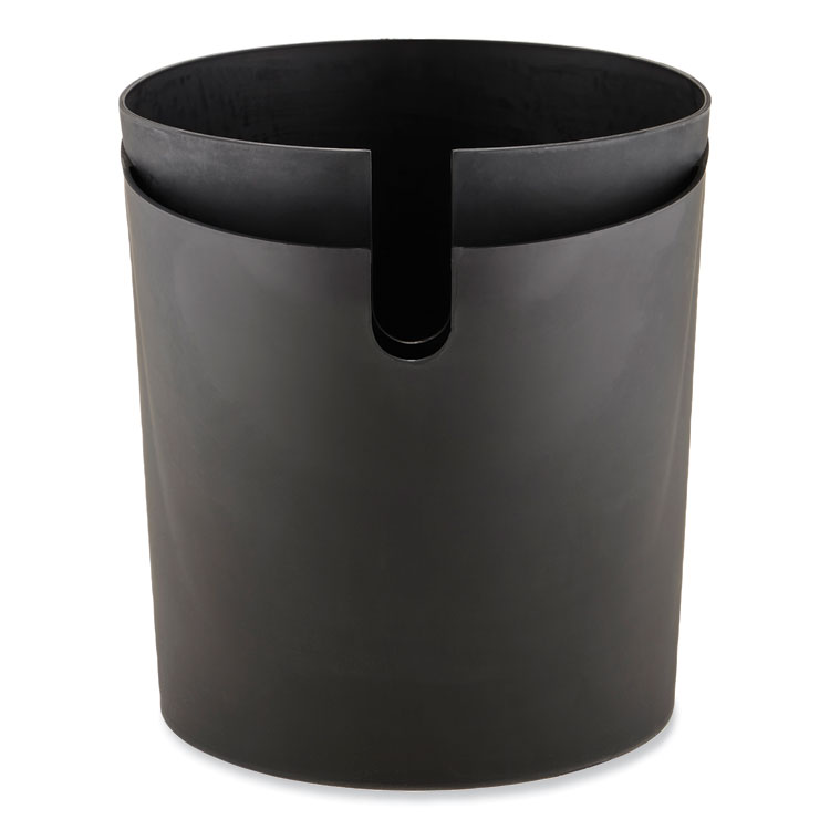 Safco CanCan Deskside Waste/Recycling Can, 5 gal, Plastic, Black (SAF9929BL)