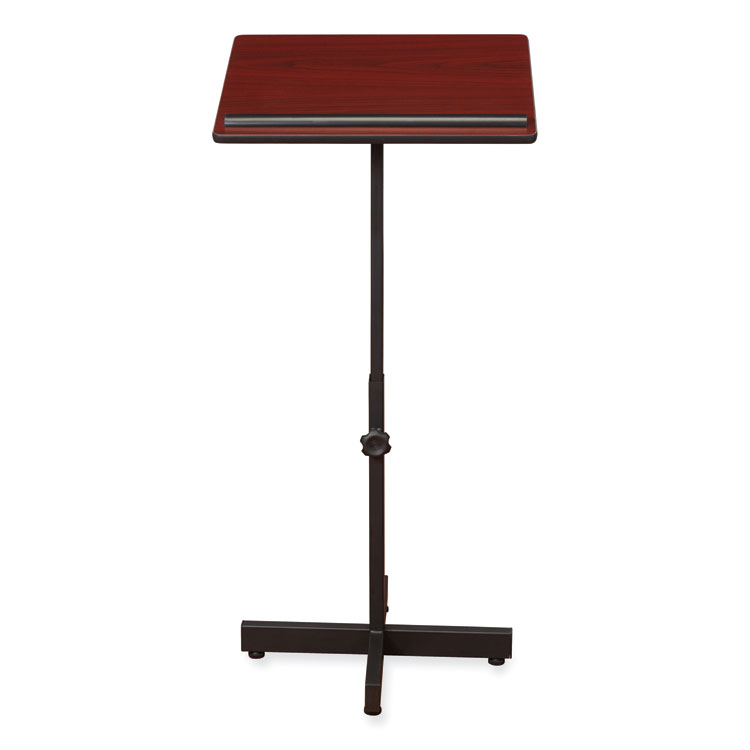Oklahoma Sound Portable Presentation Lectern Stand, 20 x 18.25 x 44, Mahogany (NPS70MY)