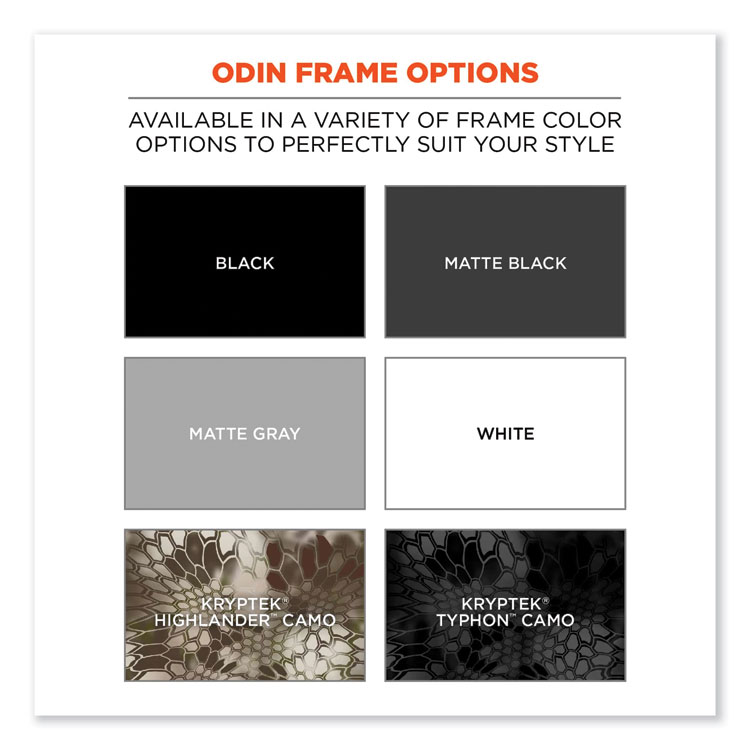 ergodyne Skullerz Odin Safety Glasses, Black Nylon Impact Frame, Polarized Copper Polycarbonate Lens (EGO50021)