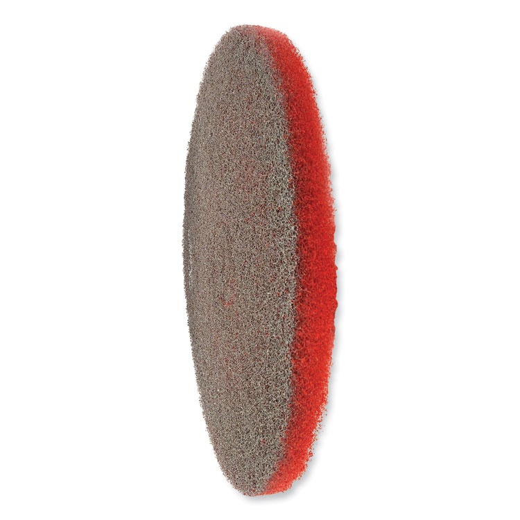 SC Johnson Professional EZ CARE Heavy Duty Scrub Pad, 20" Diameter, Red/Gray, 5/Carton (SJN311181)