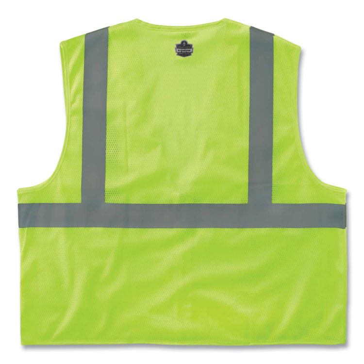 ergodyne GloWear 8210Z Class 2 Economy Mesh Vest, Polyester, Lime, 4X-Large/5X-Large (EGO21059)