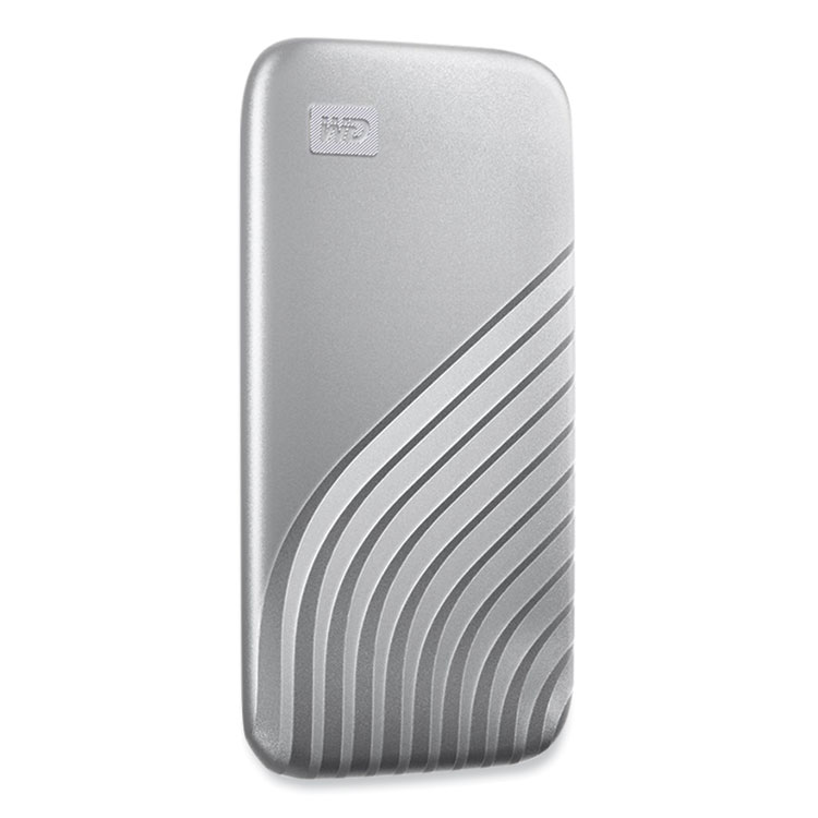 WD MY PASSPORT External Solid State Drive, 1 TB, USB 3.2, Silver (WDCAGF0010BSL)