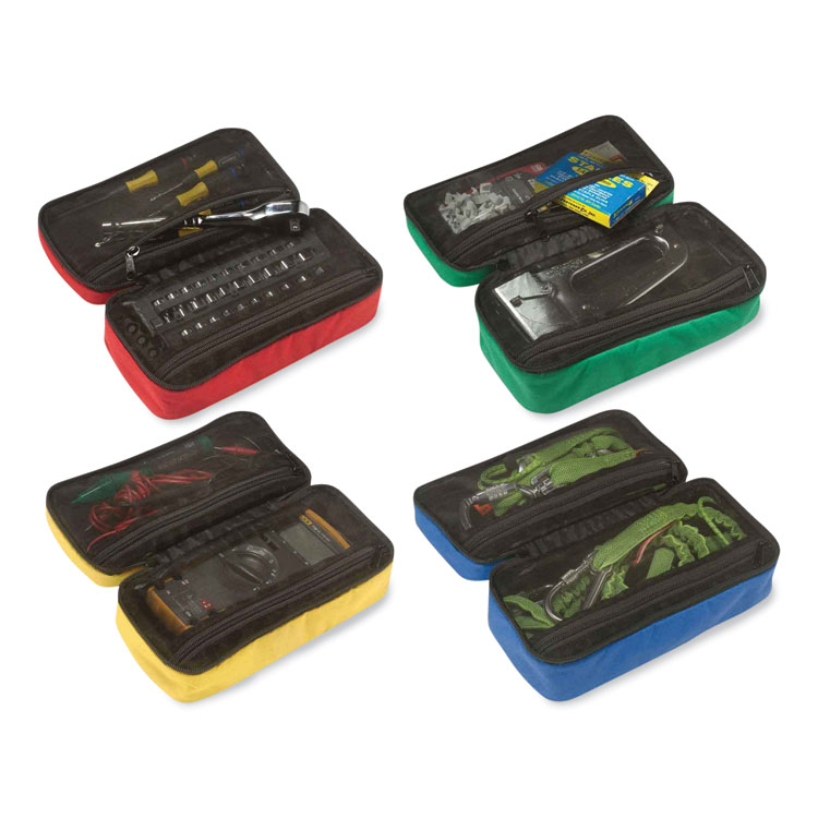 ergodyne Arsenal 5875K Four Large Buddy Organizers Colored Kit, 2 Compartments, 4.5 x 10 x 3.5, Blue/Green/Red/Yellow (EGO13875)