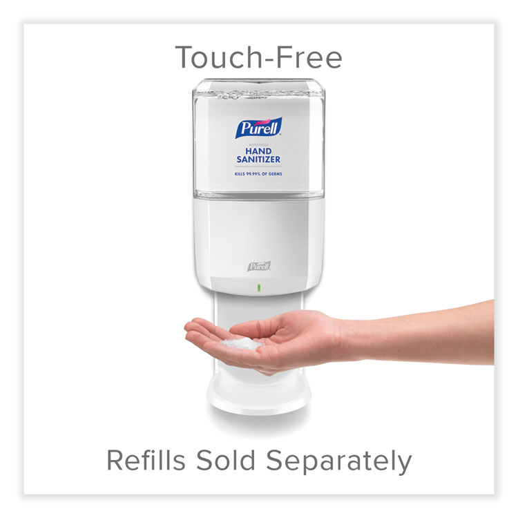 PURELL ES8 Touch Free Hand Sanitizer Dispenser, 1,200 mL, 5.25 x 8.56 x 12.13, White (GOJ772001)
