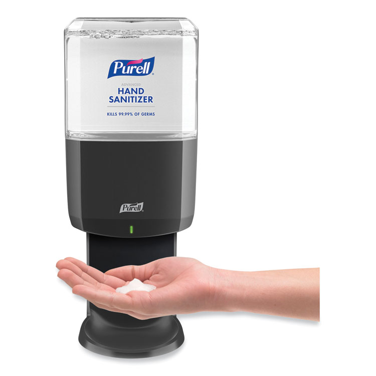 PURELL ES6 Touch Free Hand Sanitizer Dispenser, 1,200 mL, 5.25 x 8.56 x 12.13, Graphite (GOJ642401)