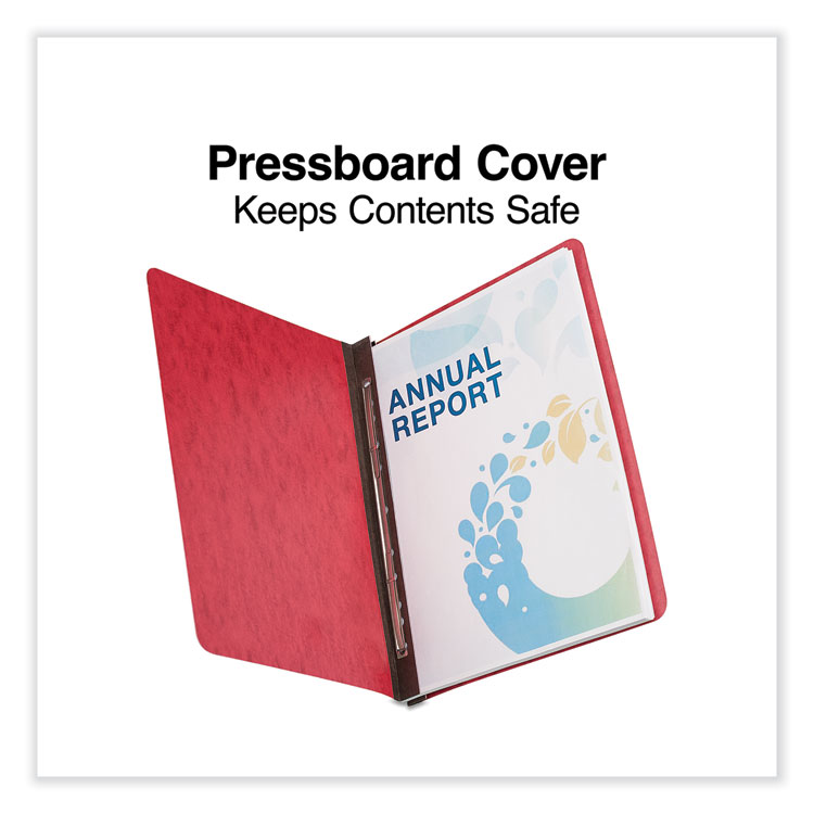 Universal Pressboard Report Cover, Two-Piece Prong Fastener, 3" Capacity, 8.5 x 11, Executive Red/Executive Red (UNV80579)