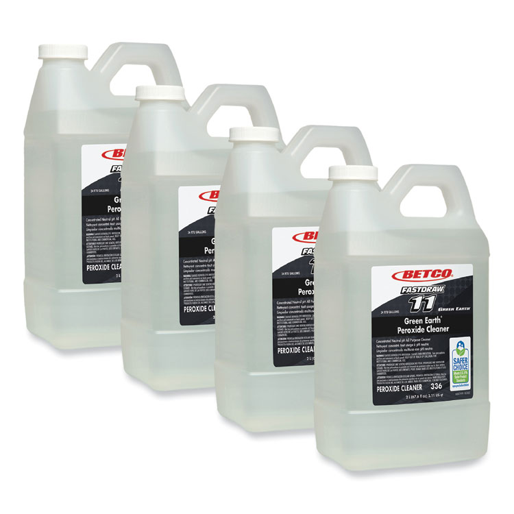 BETCO CORPORATION Green Earth Peroxide Cleaner, Fresh Mint Scent, 2 L Bottle, 4/Carton (BET3364700)
