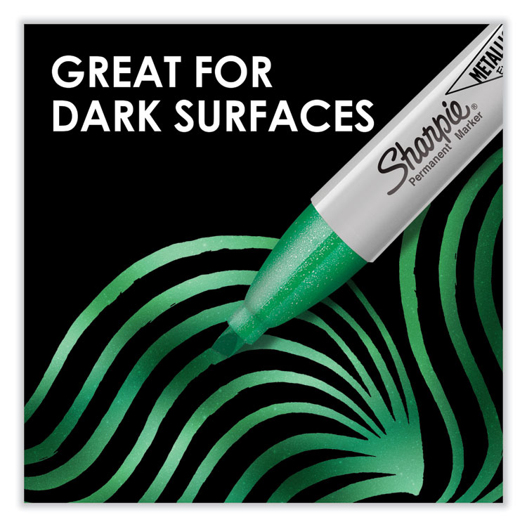 Sharpie Metallic Chisel Tip Permanent Marker, Medium Chisel Tip, Bronze, Dozen (SAN2089624)