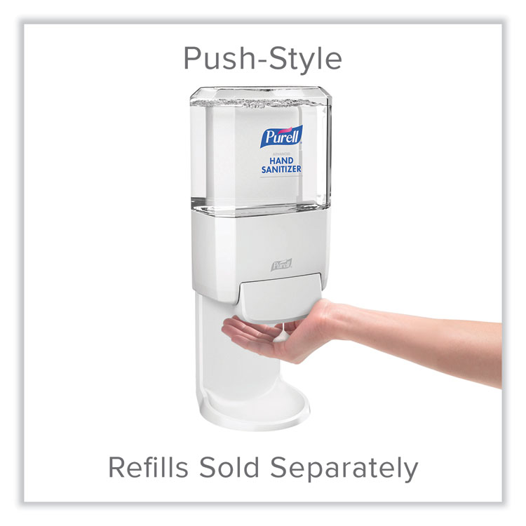 PURELL Push-Style Hand Sanitizer Dispenser, 1,200 mL, 5.25 x 8.56 x 12.13, White (GOJ502001)