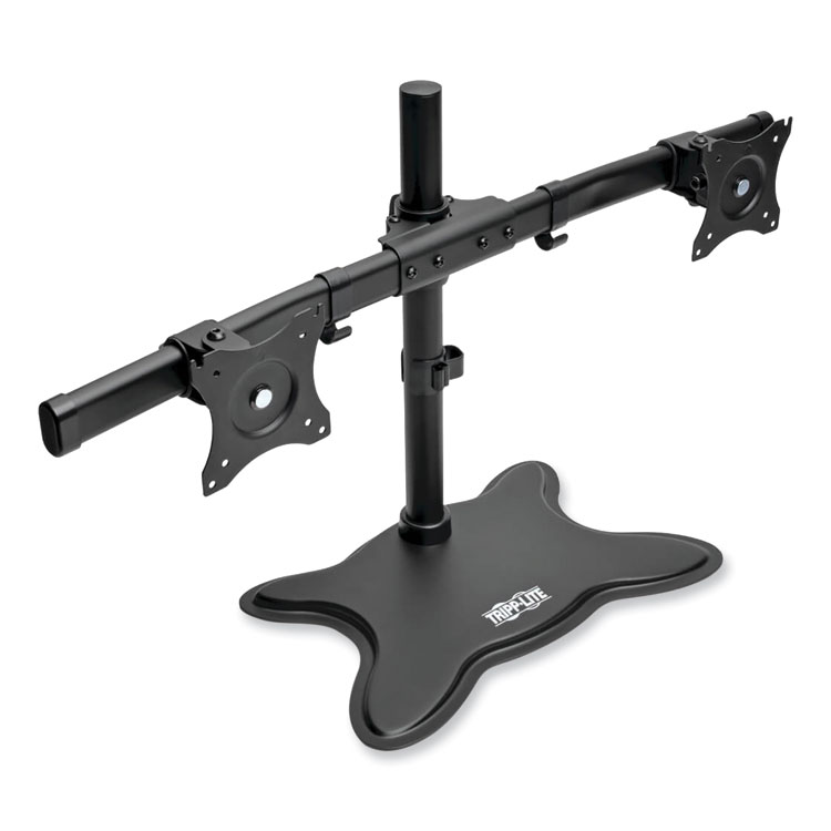 Tripp Lite by Eaton Dual Desktop Monitor Stand, For 13" to 27" Monitors, 31.69" x 10" x 18.11", Black, Supports 26 lb (TRPDDR1327SDD)