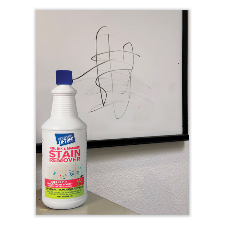 Motsenbocker's Lift-Off Lift Off #3: Pen, Ink and Marker Graffiti Remover, 32 oz Pour Bottle, 6/Carton (MOT40903)