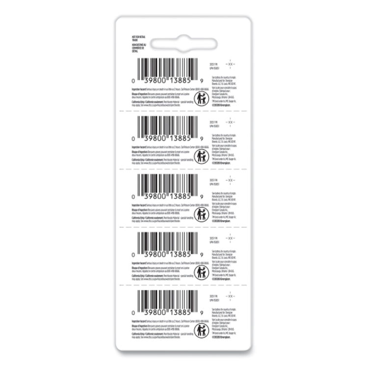 Energizer Industrial Lithium CR2025 Coin Battery with Tear-Strip Packaging, 3 V, 100/Box (EVEECRN2025)