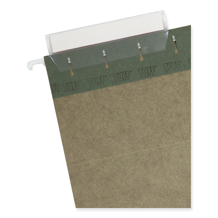 Smead TUFF Hanging Folders with Easy Slide Tab, Letter Size, 1/3-Cut Tabs, Standard Green, 20/Box (SMD64036)
