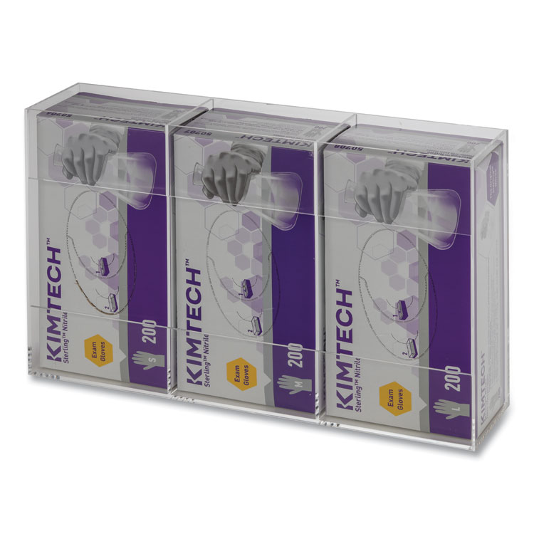 Kantek Triple Glove Dispenser, 10 x 4 x 16, Clear (KTKAH135)