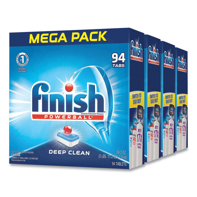 FINISH Powerball Dishwasher Tabs, Fresh Scent, 94/Box (RAC97330)