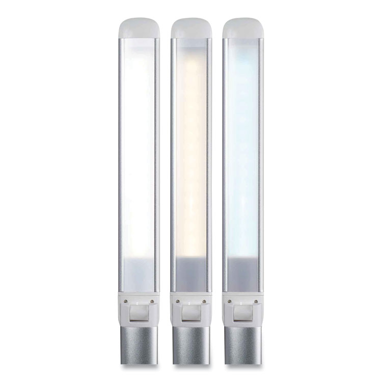 OttLite Wellness Series Command LED Desk Lamp with Voice Assistant, 17.75" to 29" High, Silver (OTTCS59029SHPR)