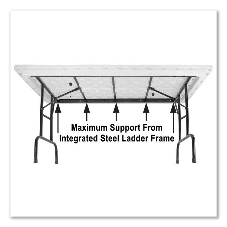 Correll Adjustable Folding Tables, Rectangular, 60" x 30" x 22" to 32", Gray Granite Top, Black Legs, 4/Pallet (CRLRA3060234P)
