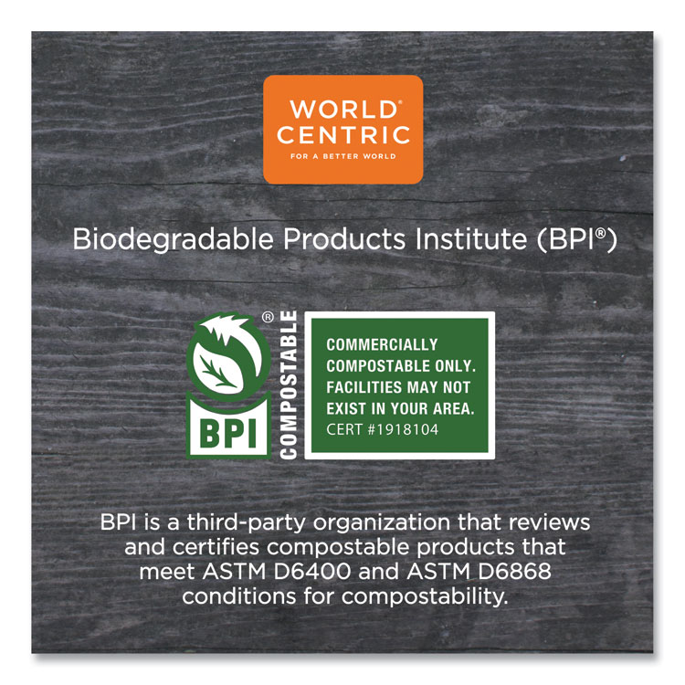 World Centric TPLA Compostable Cutlery, Fork/Knife/Napkin, White, 500/Carton (WORASPSFKN)