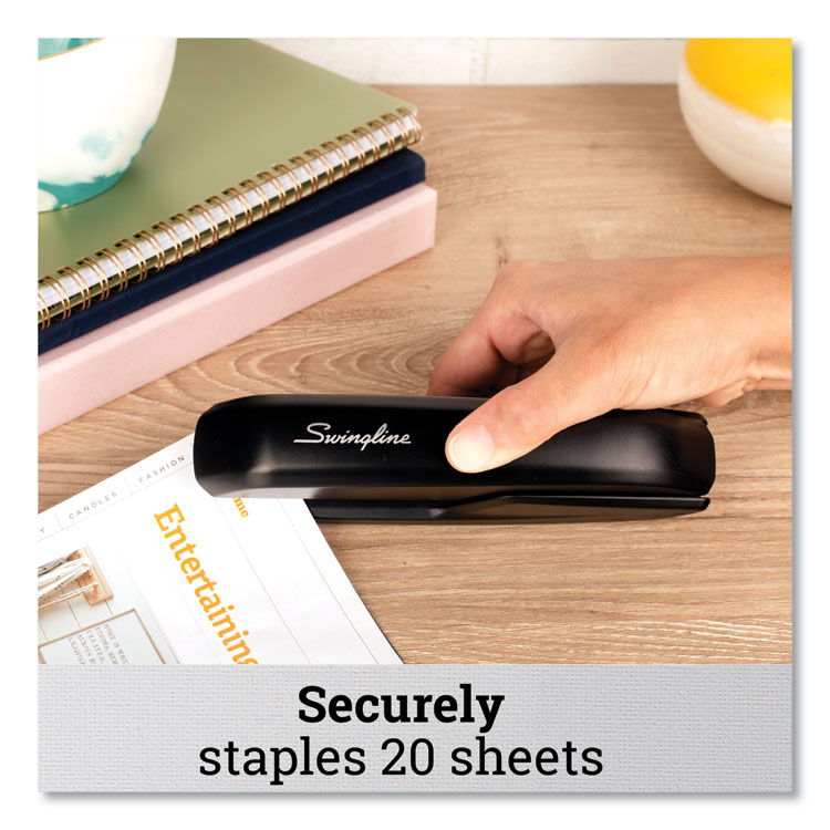 Swingline Standard Full Strip Desk Stapler, 20-Sheet Capacity, Black (SWI54501)