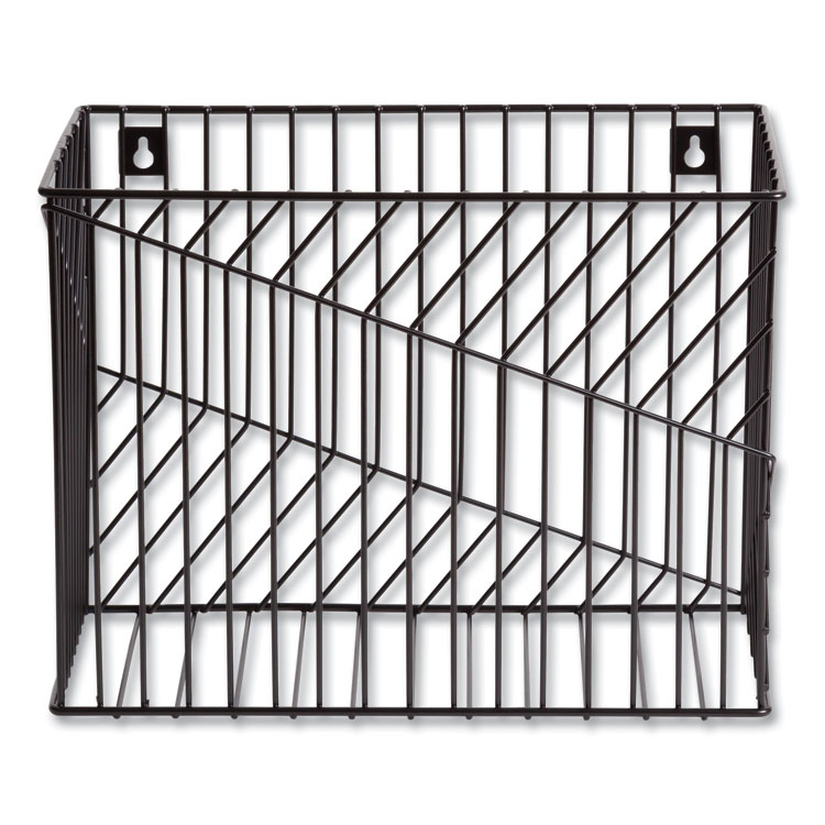 U Brands Vena Hanging File Basket, Letter Size, 6.85" Long, Black (UBR3836U0206)