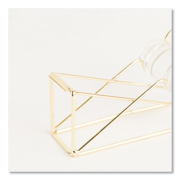 U Brands Vena Tape Dispenser, 1" Core, Metal, Gold (UBR3235U0624)