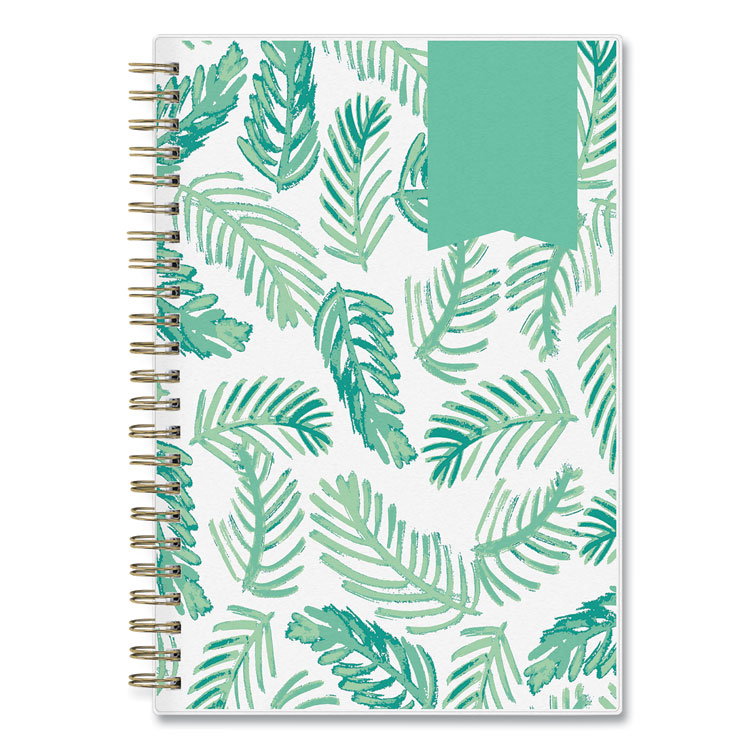 Blue Sky Day Designer Palms Weekly/Monthly Planner, Palms Artwork, 8 x 5, Green/White Cover, 12-Month (Jan to Dec): 2024 (BLS137362)