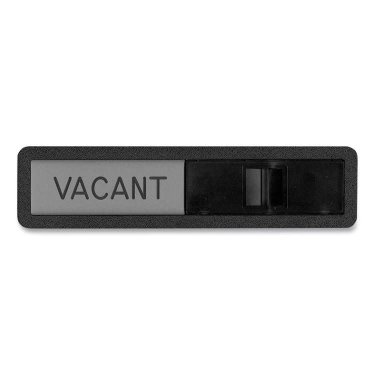 Headline Sign Vacant/In Use Sign, In-Use; Vacant, 2.5 x 10.5, Black/Silver (USS1519)